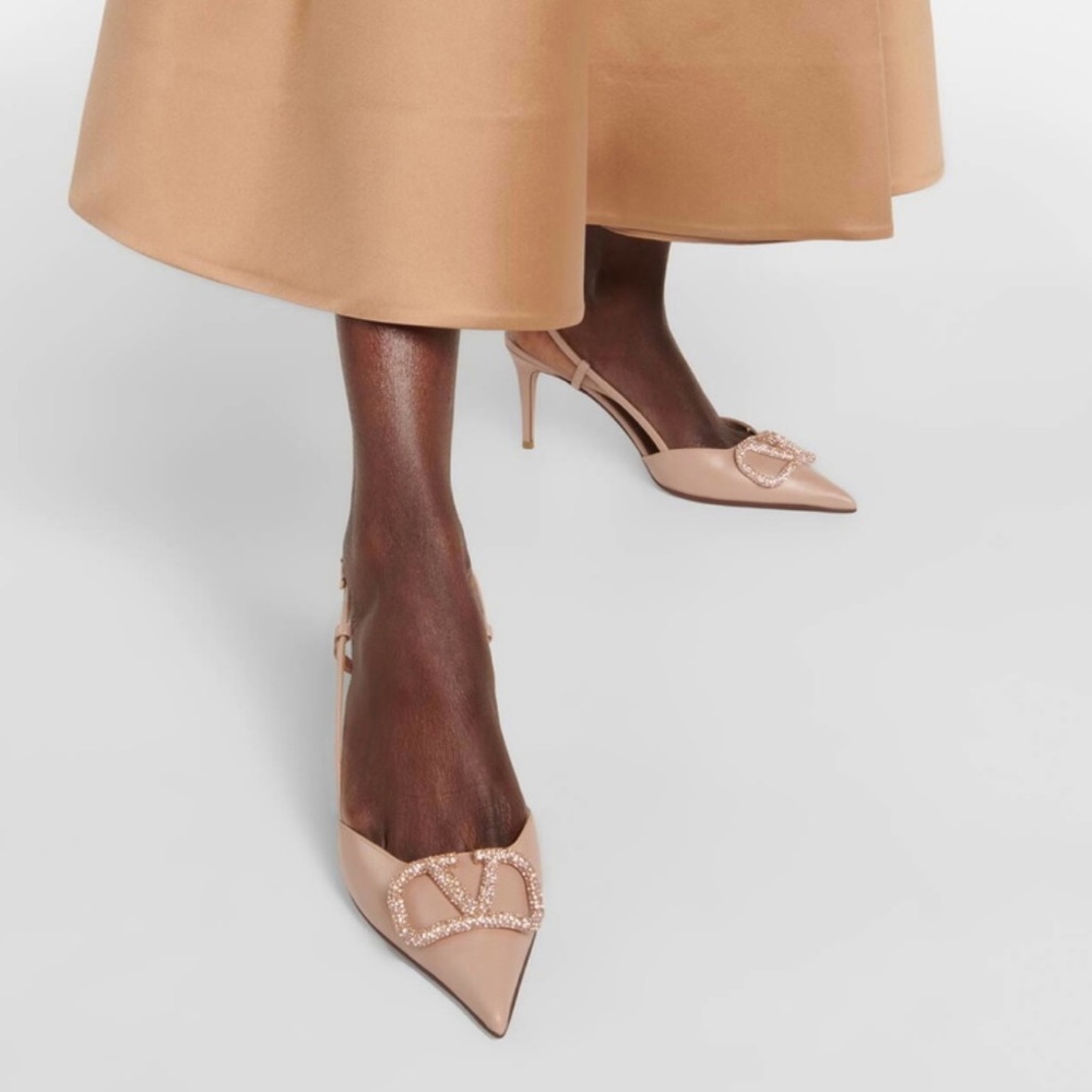 Valentino Garavani VLogo Signature 80 slingback leather pumps - Picture 8 of 8